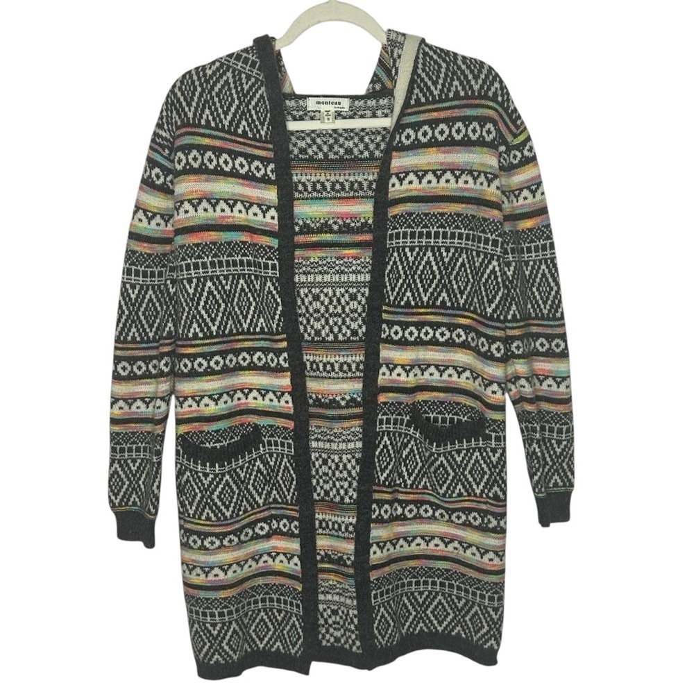 Monteau Multicolor Patterned Sweater - Picture 3 of 12